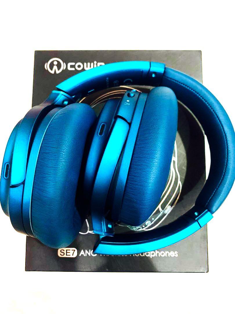 COWIN SE7 Active Noise Cancelling Headphones Bluetooth Headphones Wireless Headphones Over Ear with Microphone Aptx Comfortable Protein Earpads 30 Hours Playtime for Travel Work Special Edition Super ...
