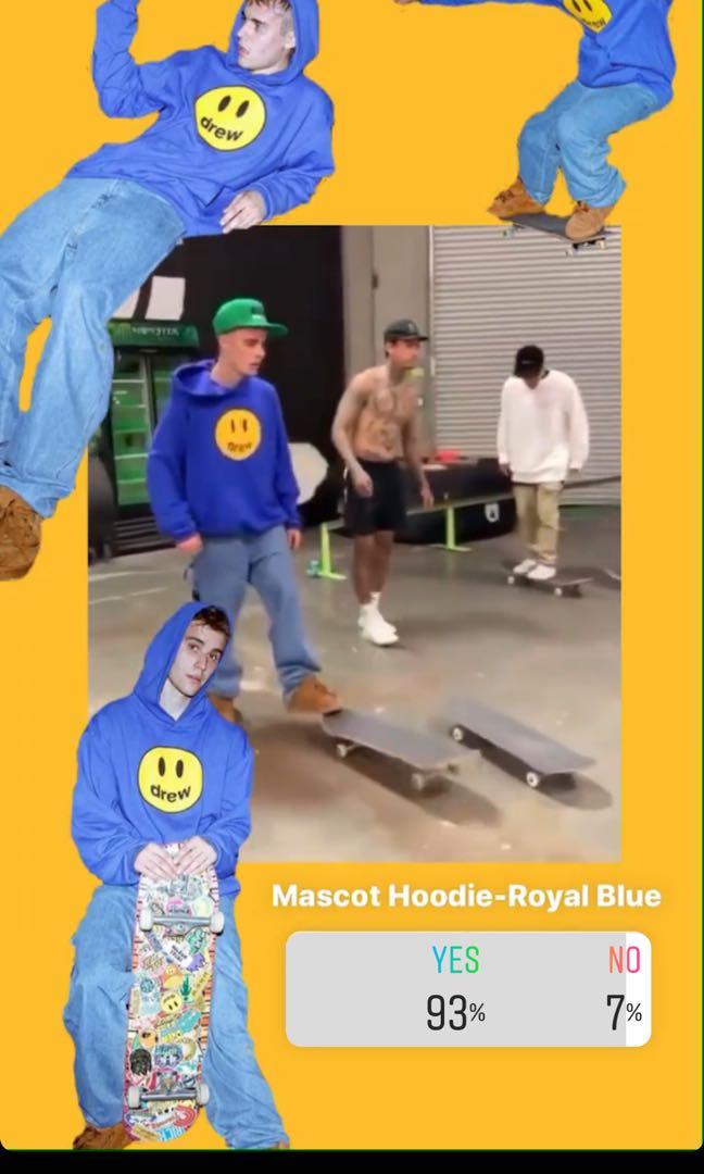 drew house mascot hoodie - royal blue
