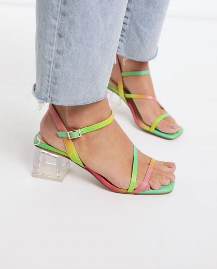 Rainbow sandals with ankle strap on sale