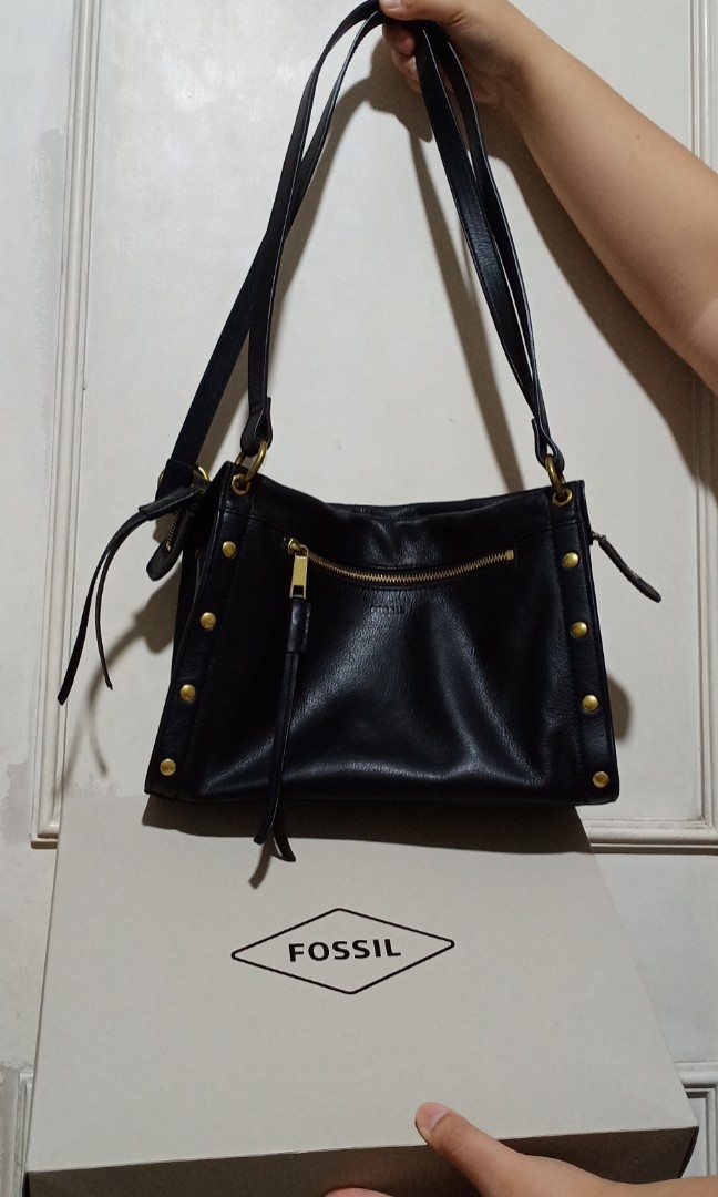 fossil allie leather satchel