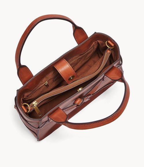 Fossil Willow Satchel in Brown