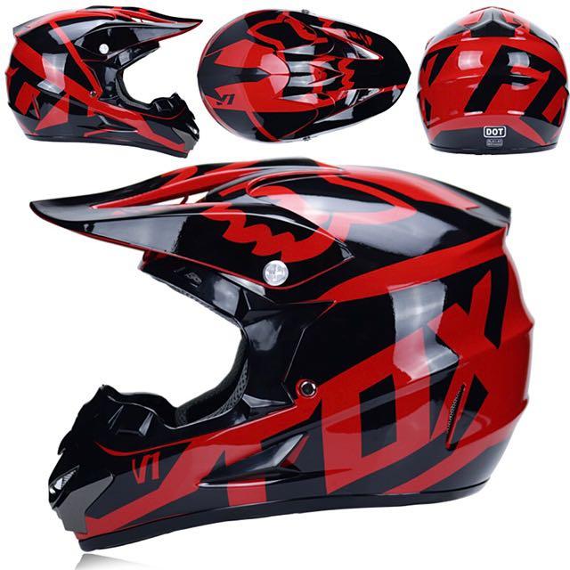 red dirt bike helmet