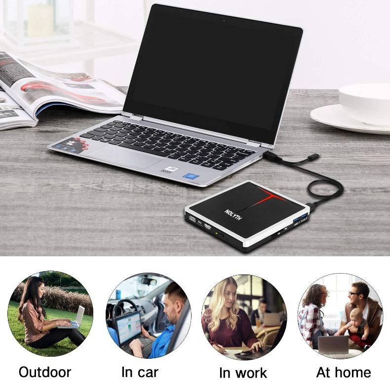 FVQC NOLYTH External CD DVD Drive 5-in-1 USB3.0 USB, Computers & Tech ...