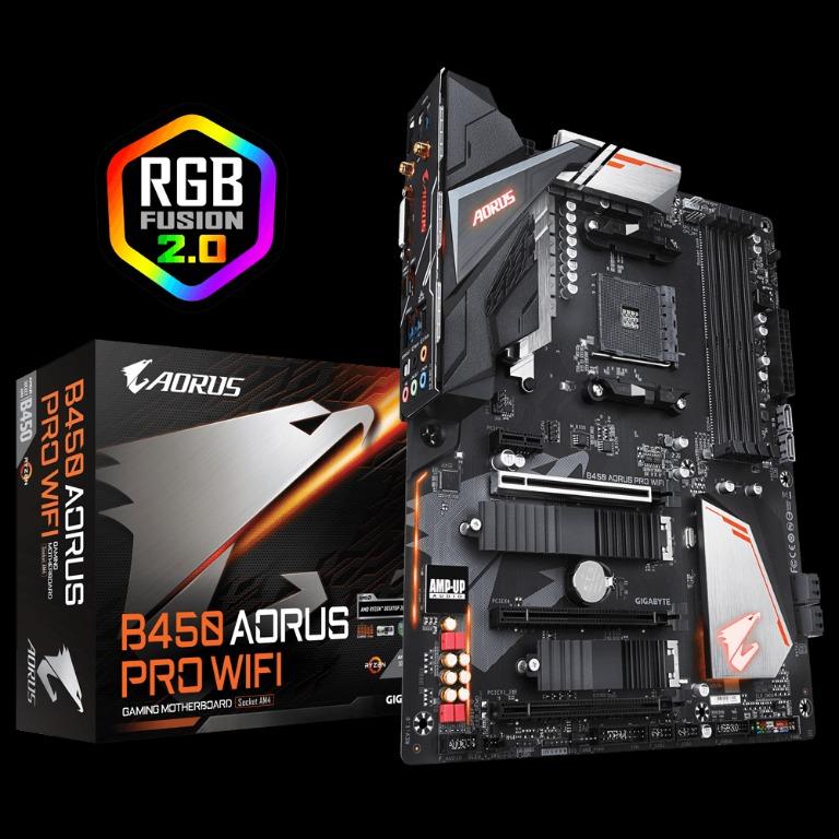 Gigabyte B450 AORUS PRO WIFI AM4 ATX Motherboard Computers Tech