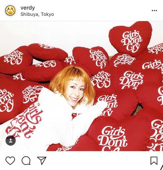 日本限定罕有Girls don't cry GDC HEART SHAPE PILLOW cushion Verdy