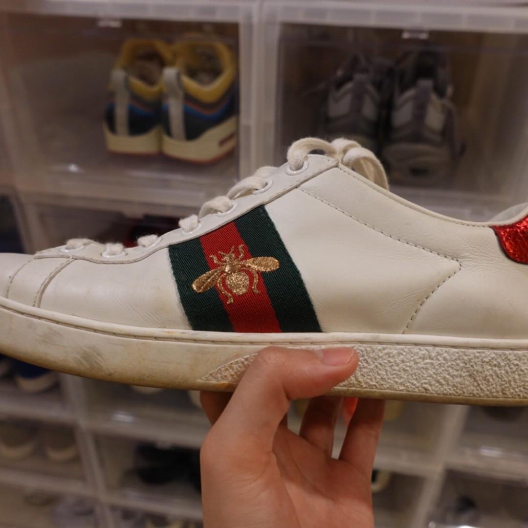 gucci ace creasing