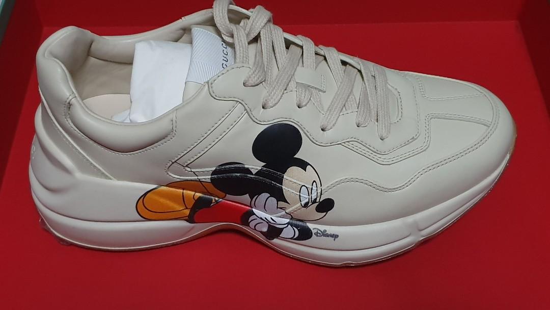 mens gucci mickey mouse shoes