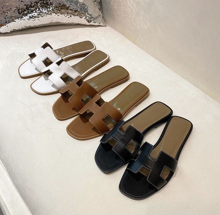 hermes sandals brown