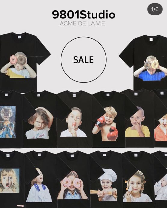 Instock Adlv Acme De La Vie Baby Face Tee Tshirt Men S Fashion Tops Sets Tshirts Polo Shirts On Carousell