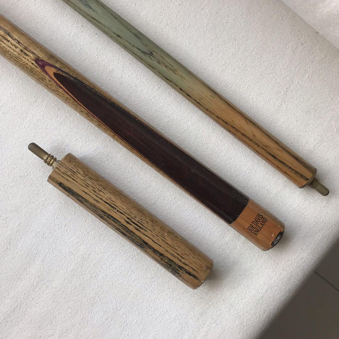 Joe Davis 3 piece Snooker Cue Stick England Vintage, Sports Equipment, Sports & Games, Billiards