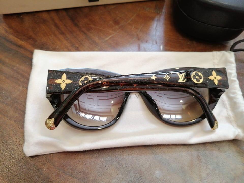 Louis Vuitton Black Glitter Obsession Sunglasses GM at 1stDibs