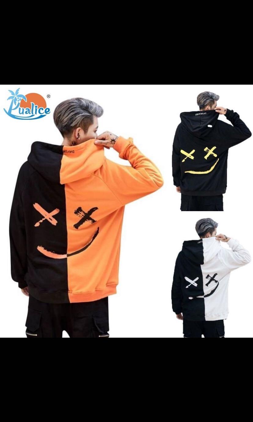 marshmello hoodie orange black