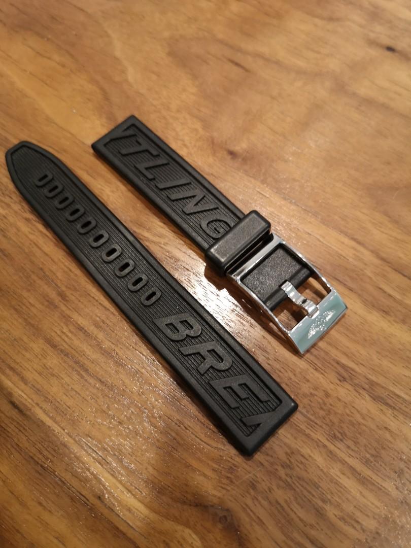 New old stock Breitling 18mm rubber strap with buckle