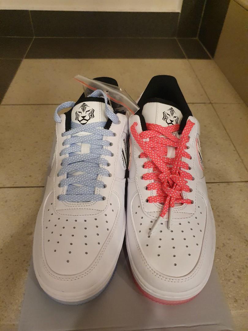 Nike Air Force 1 White Tiger edition, Men's Fashion, Footwear