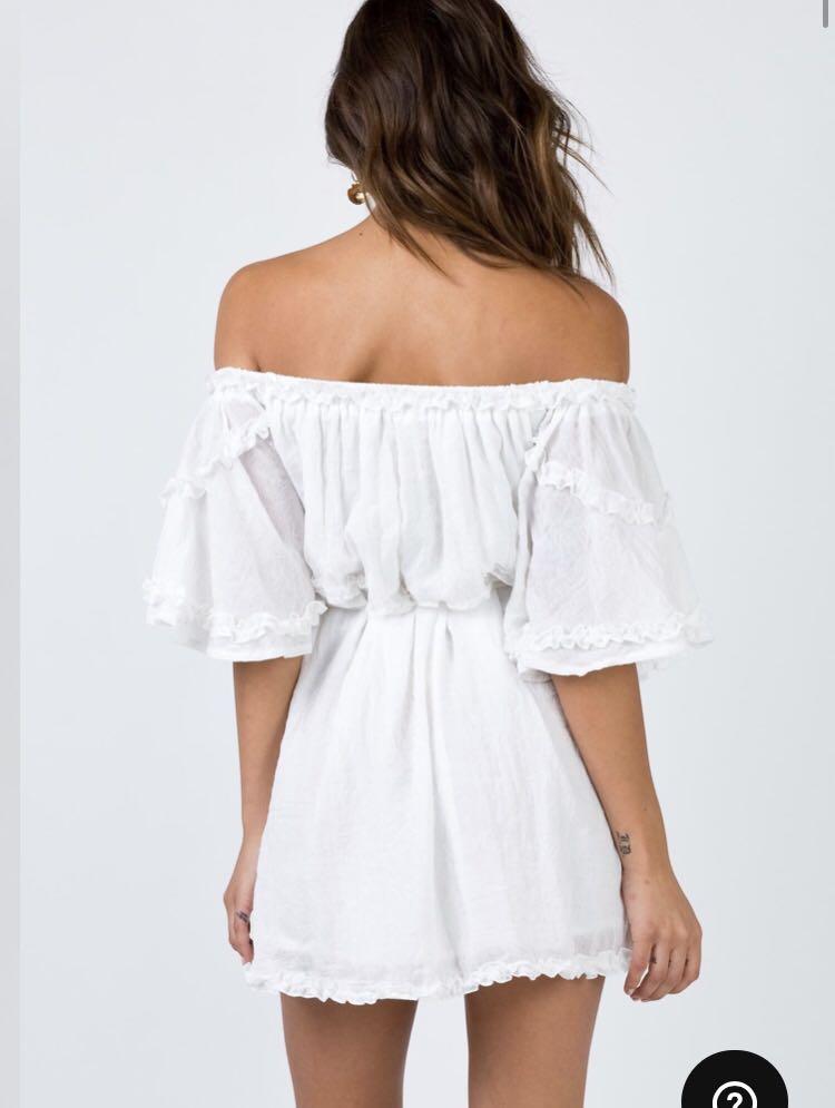 strapless open back dress Anya Mini Dress Black / White