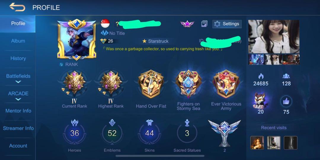 Rare Firebolt Bruno Hero Mythic Mobile Legend Legends Account High Wr Pro Ml Acc Toys Games Video Gaming In Game Products On Carousell