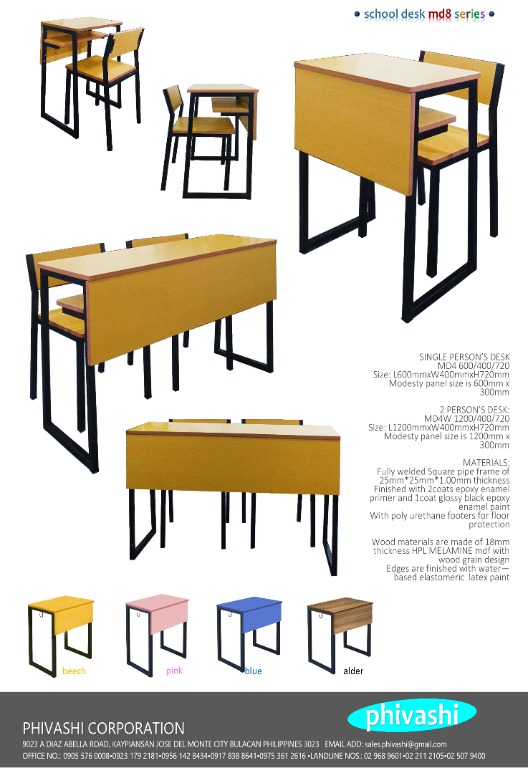 school desk and chair, study table, working table, Babies & Kids, Baby