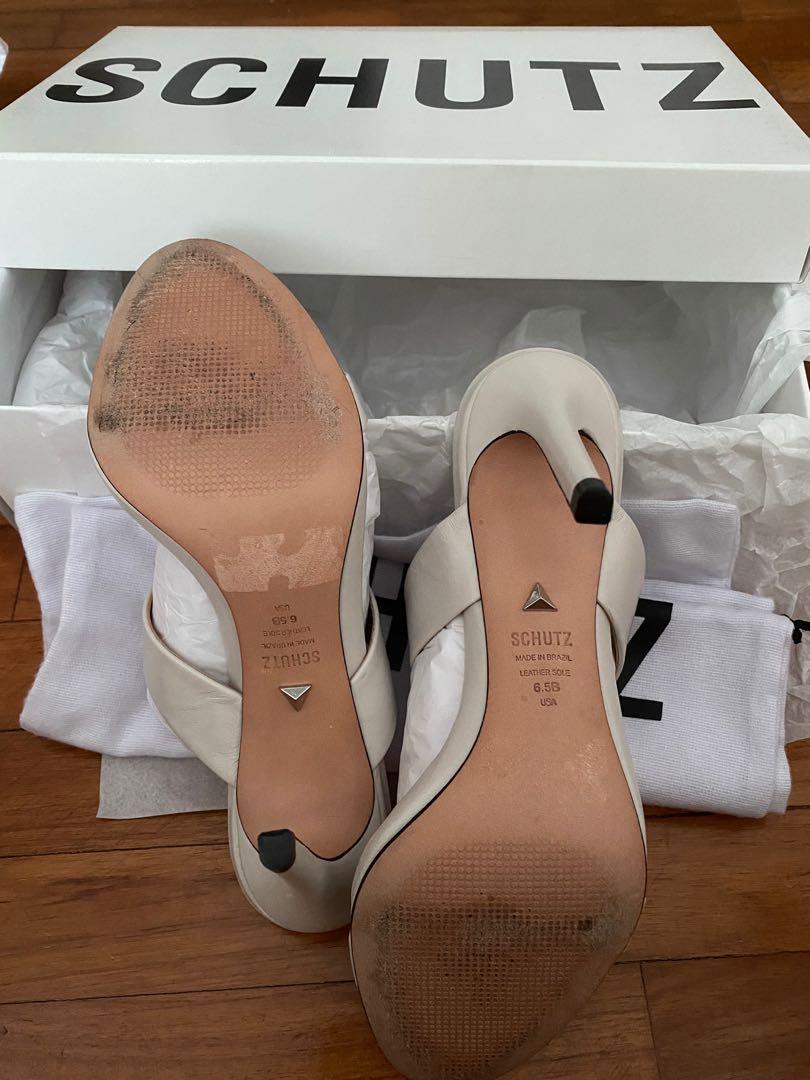 Schutz leia top double strap slides