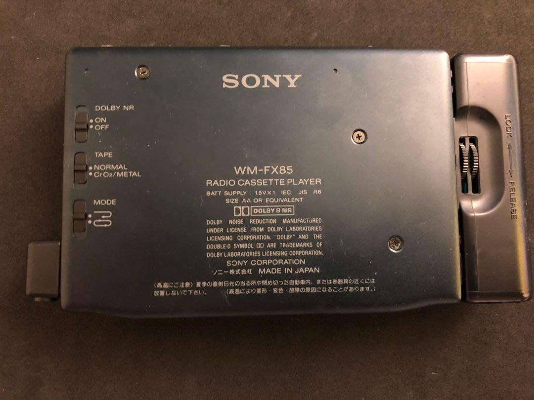 Sony Walkman WM-FX85 罕有藍色多配件懷舊隨身聽錄音機卡式機不是 