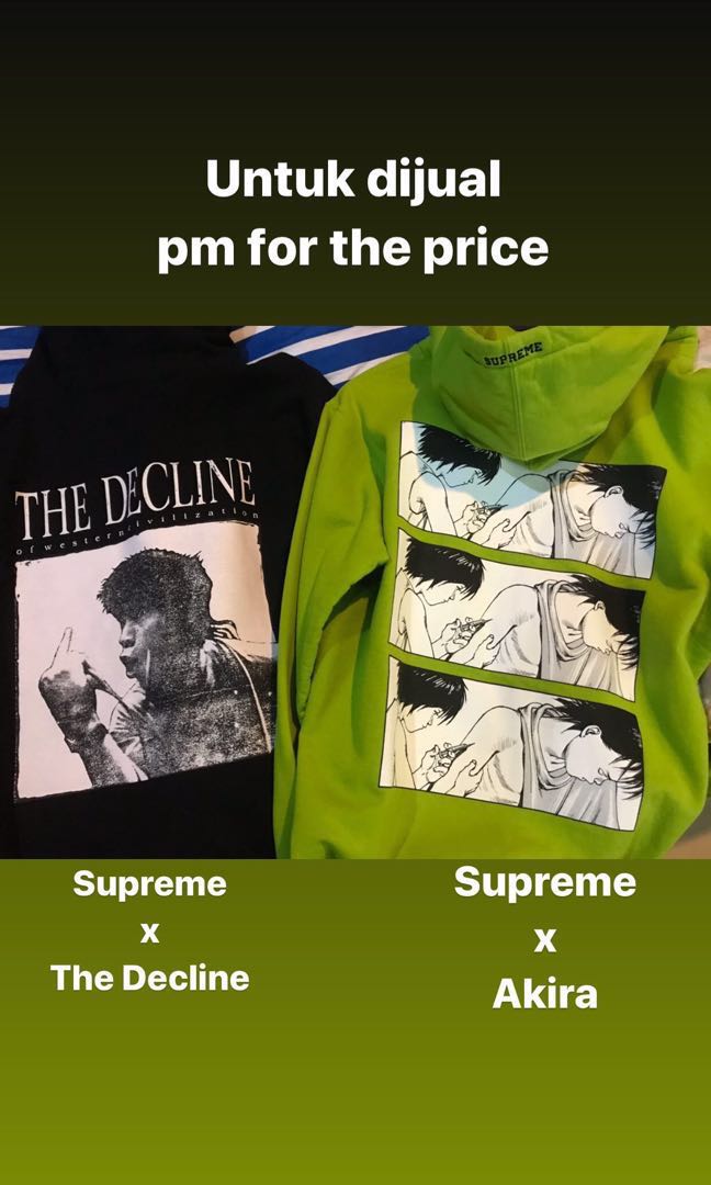 Supreme x Akira hoodie F W 17 Men s Fashion Tops Sets