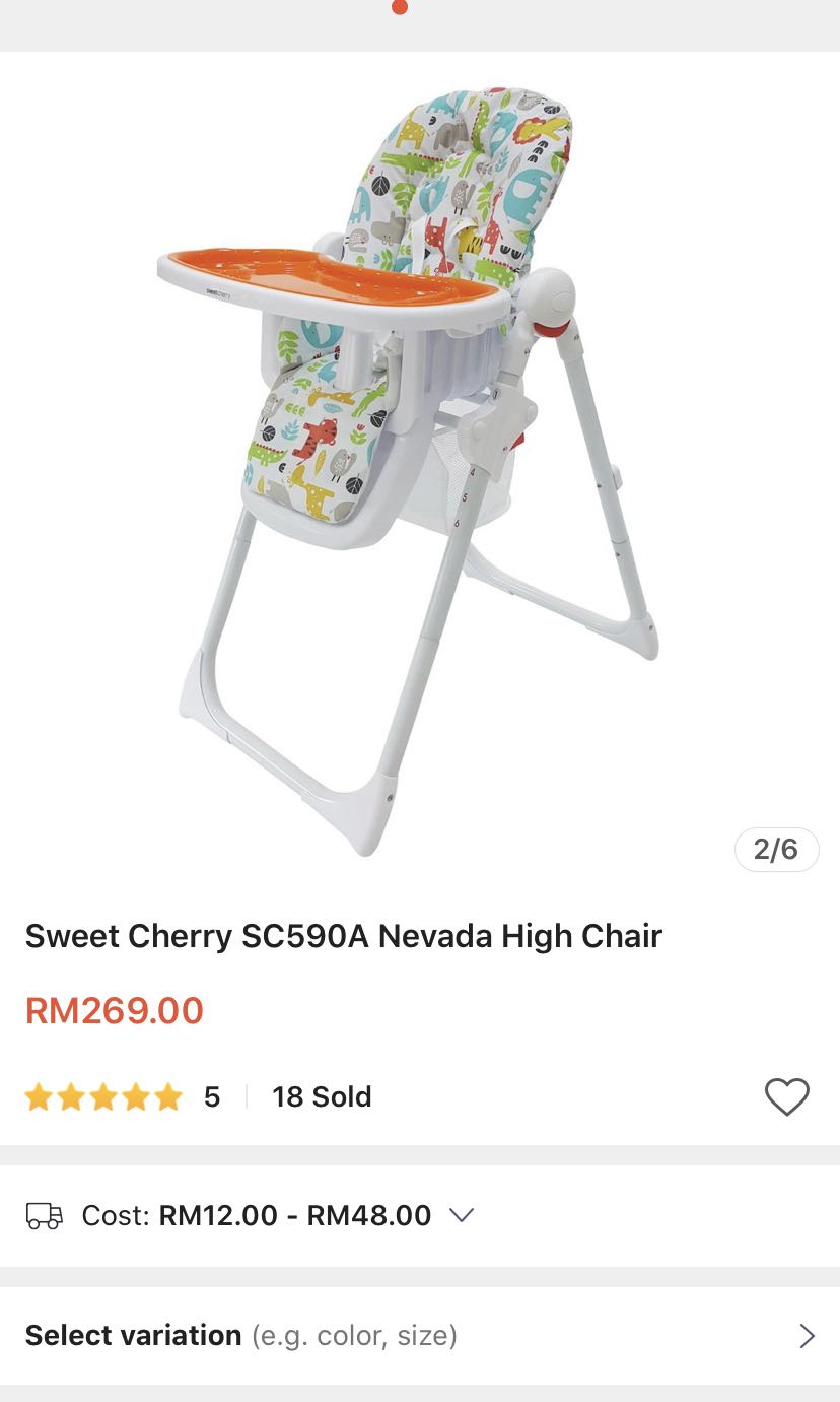 Sweet cherry high chair 2025