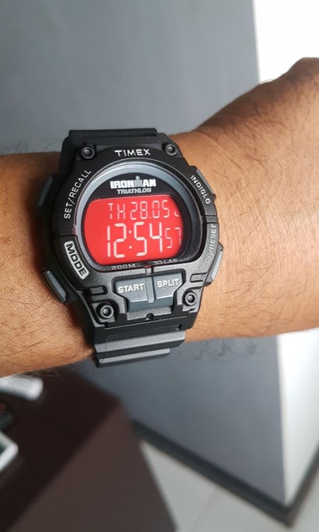 Red timex ironman top watch