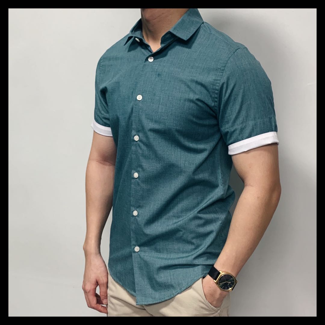 TOPMAN Teal Colored Smart Casual, Men's 