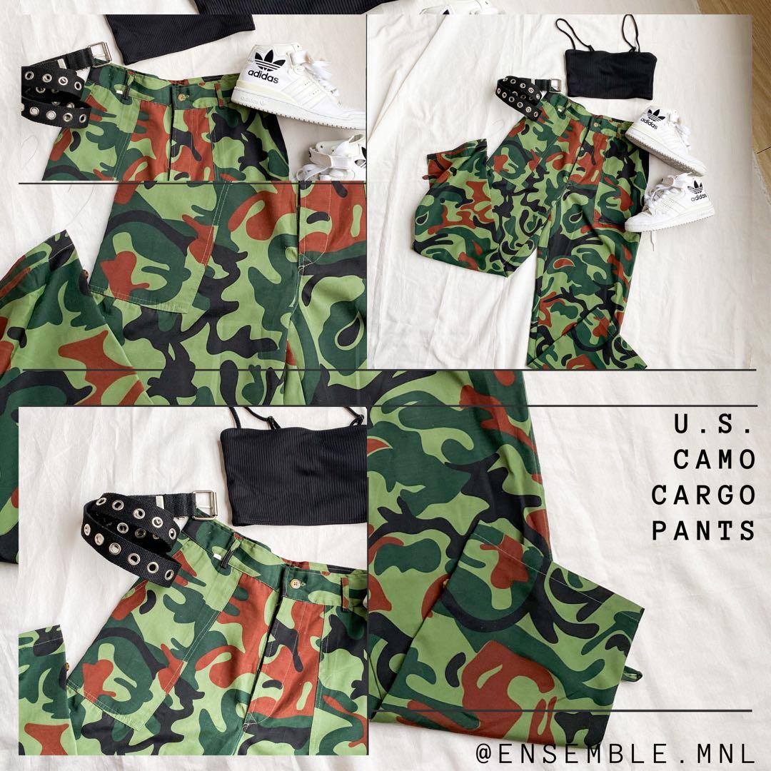 camo cargo jeans