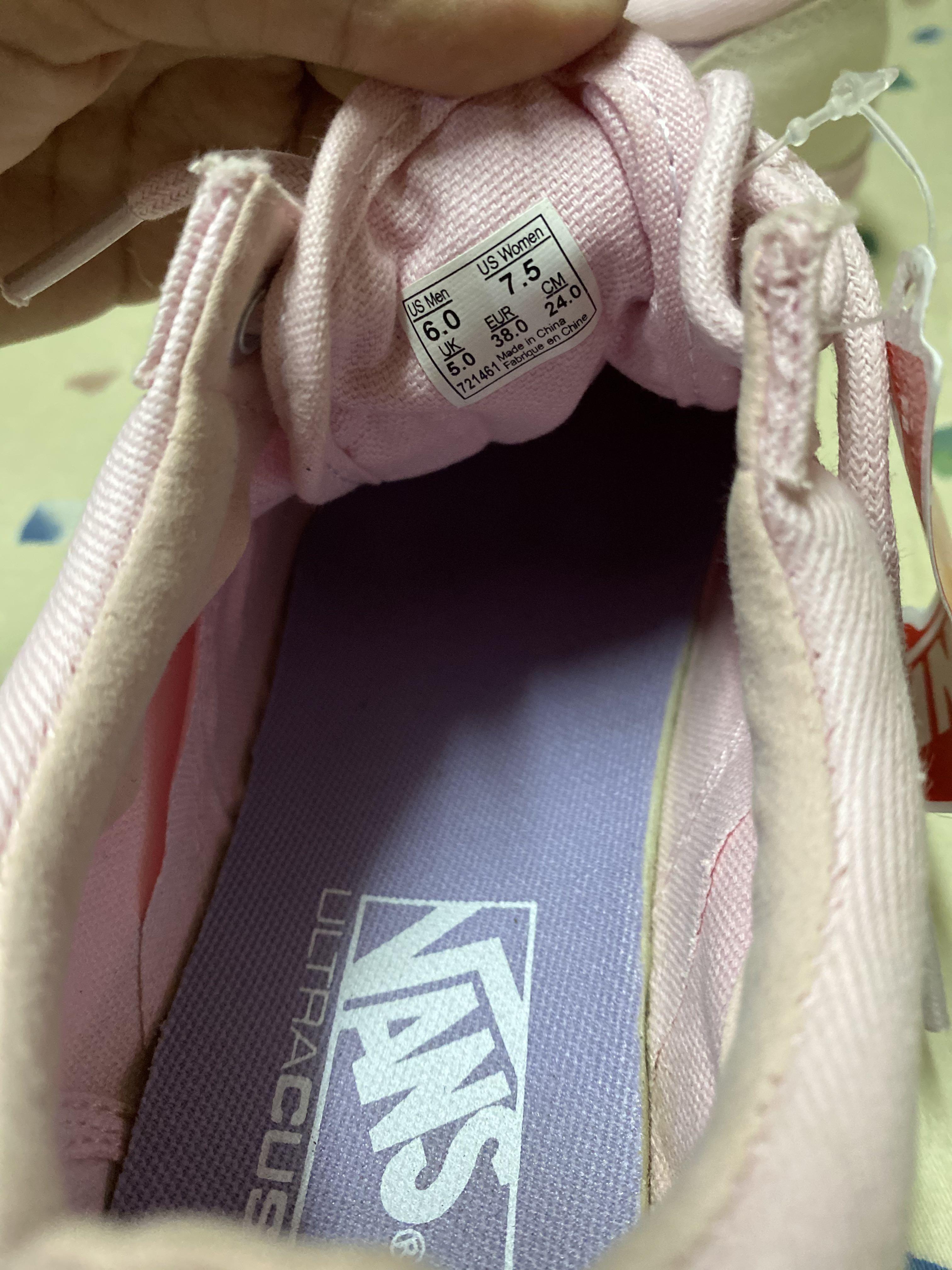 vans ultracush pink