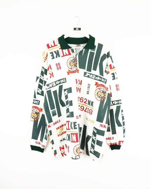 Vintage Nike All Over Print Sweatshirt Men s Fashion Tops Sets