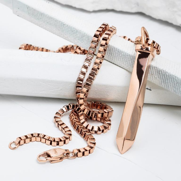 Genuine rose gold necklace cheap