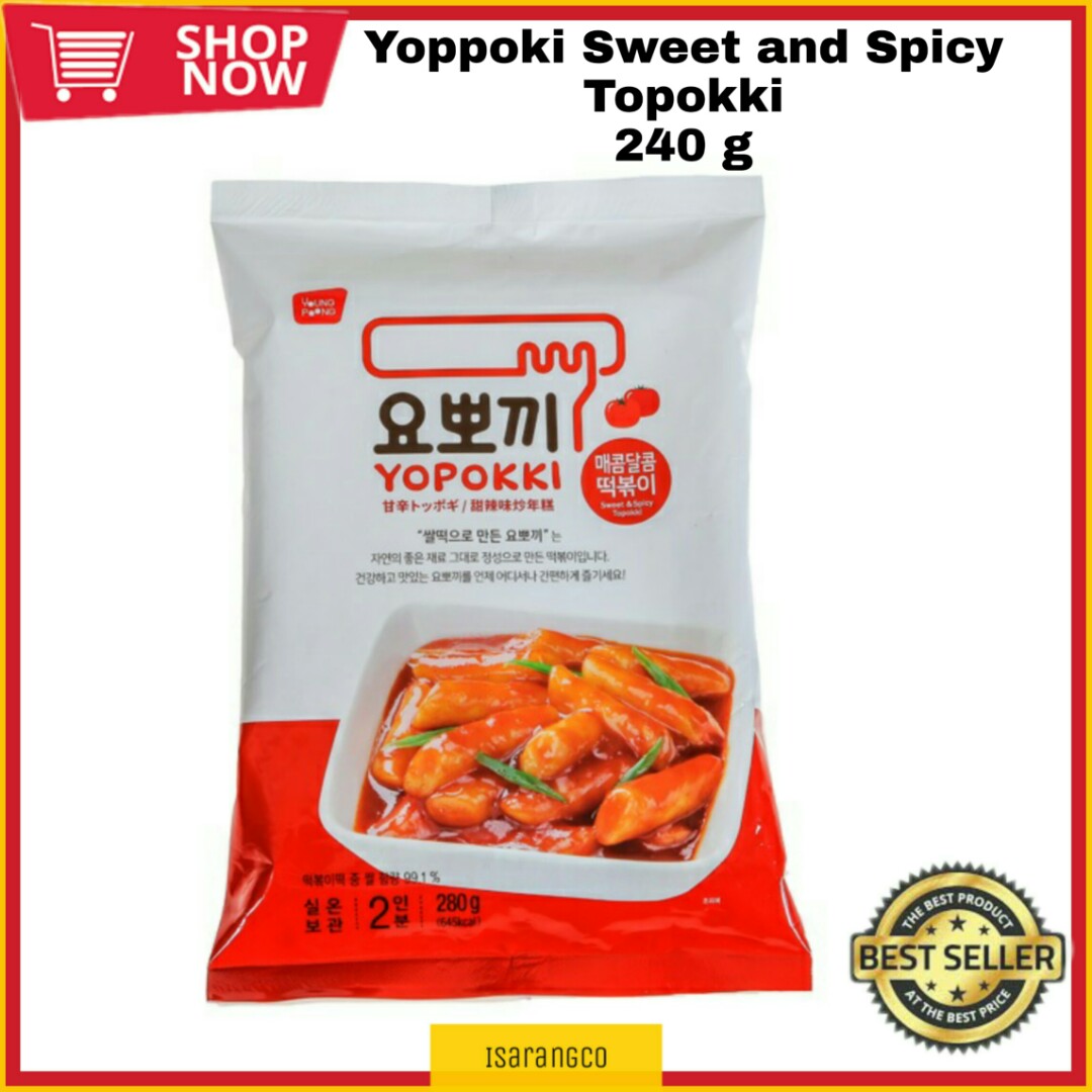 Yoppoki Sweet Spicy Topokki 240 G Food Drinks Packaged Snacks On Carousell