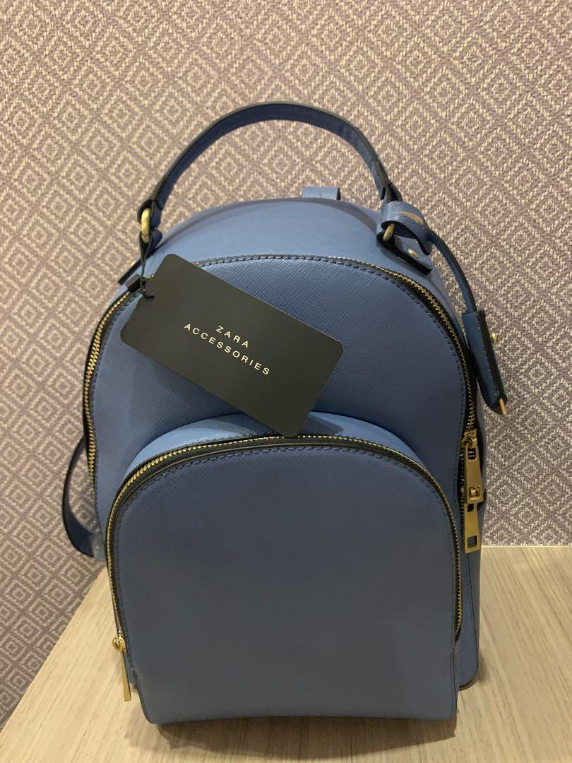 Zara blue backpack on sale