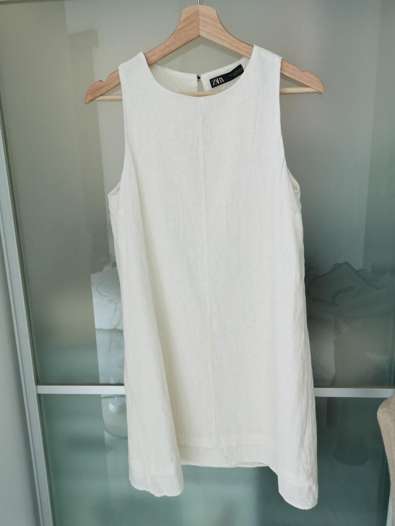 zara white mini dress
