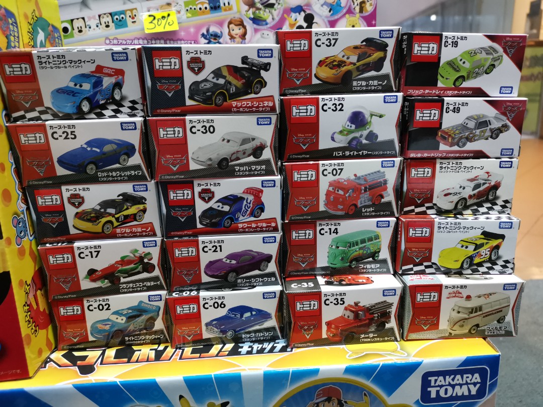 清貨現貨全新絕版原裝正版日本版takara Tomy Tomica Disney Cars汽車總動員反斗車王合金消防車 警察車 跑車 玩具車仔disney Cars Tomica C 01