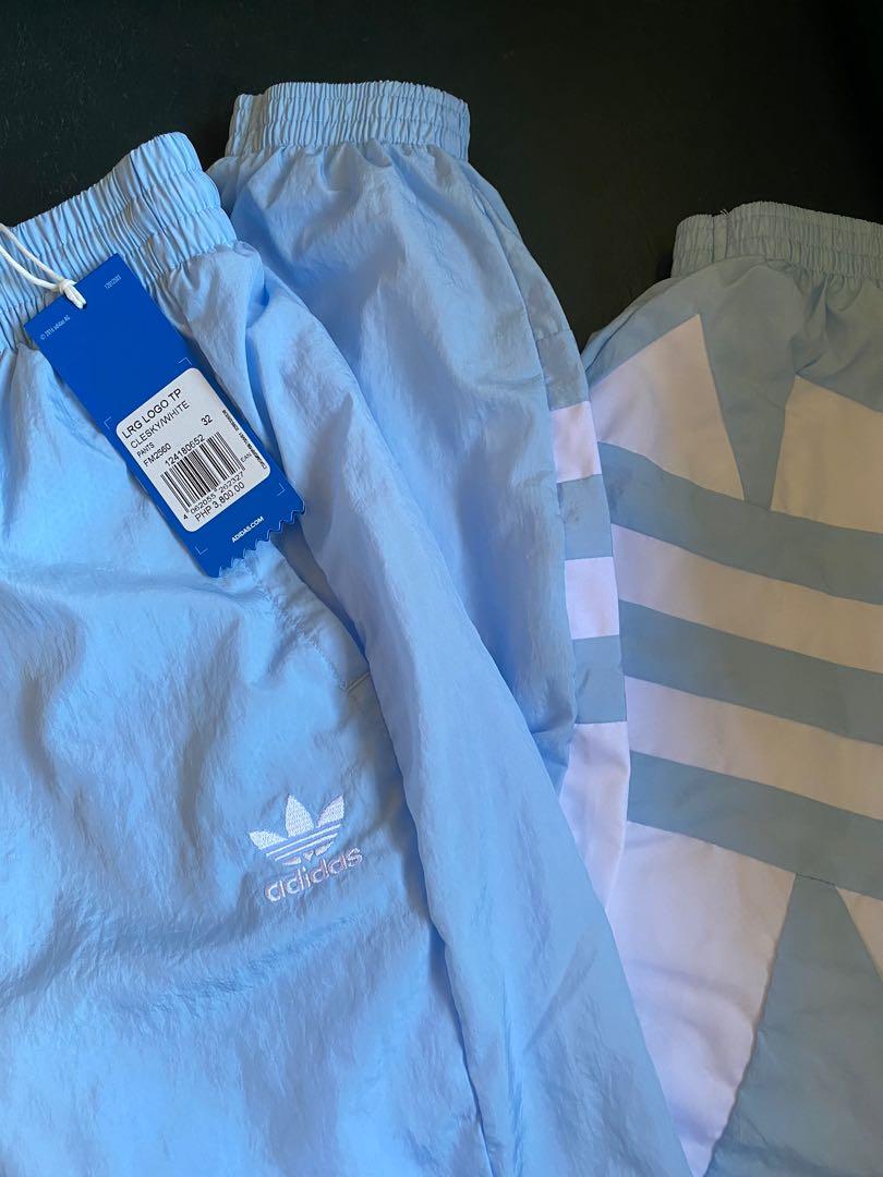 Adidas Baby Blue Large Logo Trackpants 