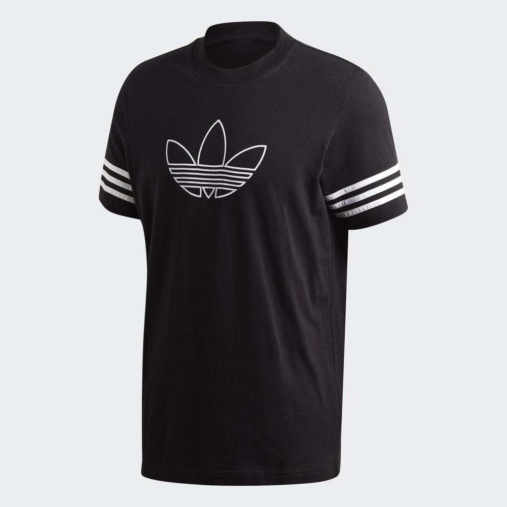 adidas originals black and white t shirt
