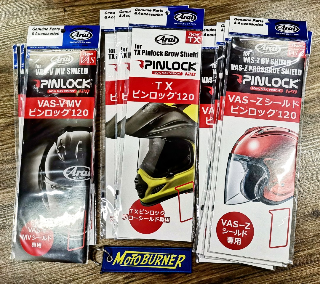 Arai VZ RAM helmets pinlock antifog 