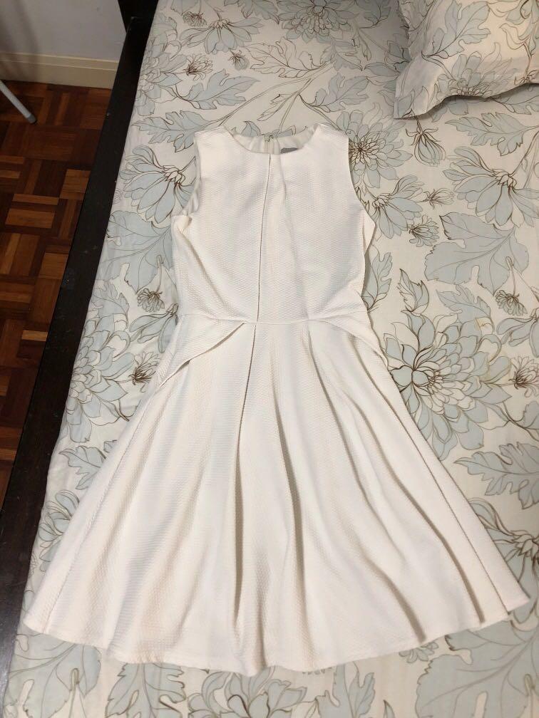 women's white skater dress