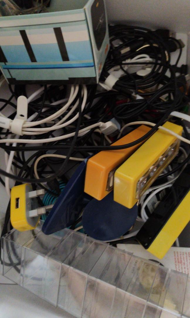 Assorted Electronics (Category: Other Gadgets) located in Singapore. Submitted by e235series (Listing ID 1017178228, Image 1). Description: Clearance Giveaway *Details Updated on 2/7* Due to safety reasons, the meetup has been cancelled Shipping will still be available You may get the items by indicating what you'd need and they will be dispatched next week :D Take what you NEED, not what you want. Items Include: USB B cable USB C Cable Daiso LED