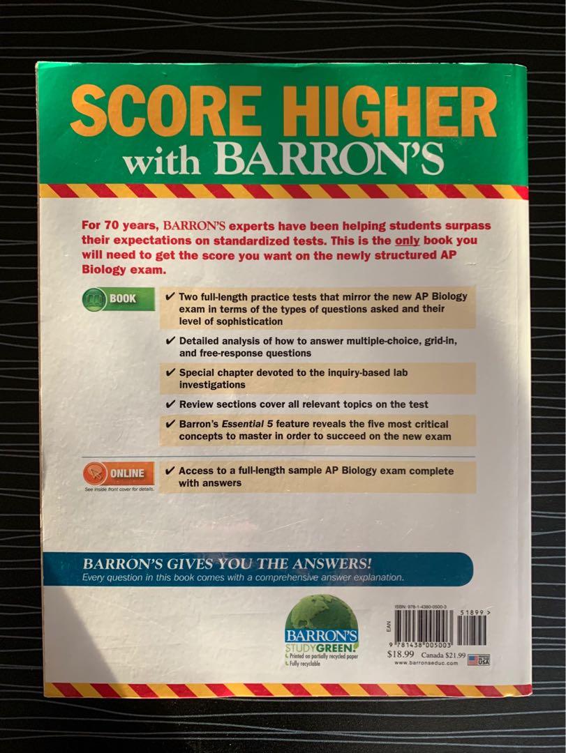 Barrons’s AP Biology (5th Edition) carouselljackpot, 教科書 Carousell