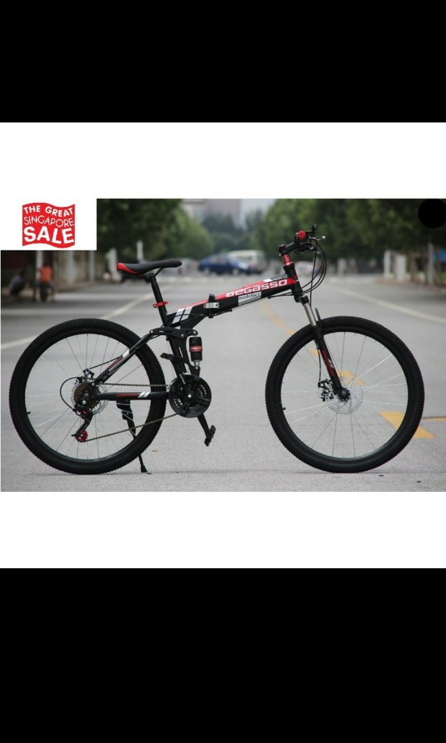 Begasso folding mtb, Bicycles & PMDs, Bicycles, Mountain Bikes on Carousell