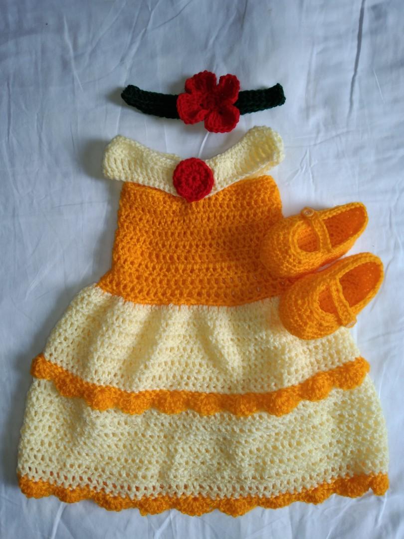 Belle Crochet Costume Beauty And The Beast Babies Kids Babies Apparel On Carousell