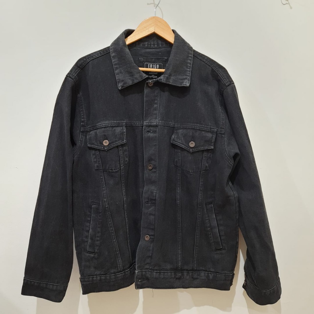 Black Jeans Jacket XXL, Fesyen Pria 
