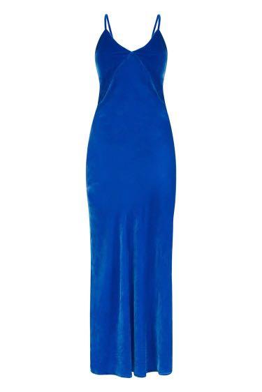 velvet maxi slip dress