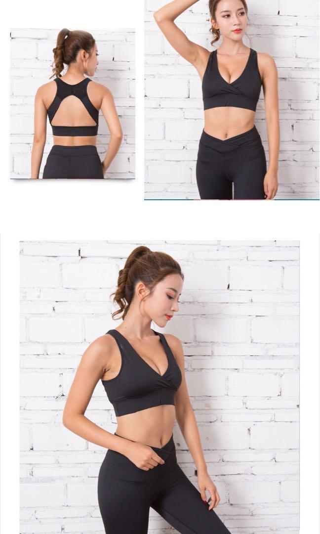 v cut sports bra