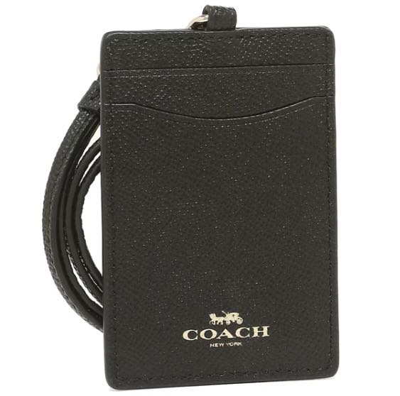 COACH Lanyard card holder Coach F57311 Black, Luxury, Accessories on