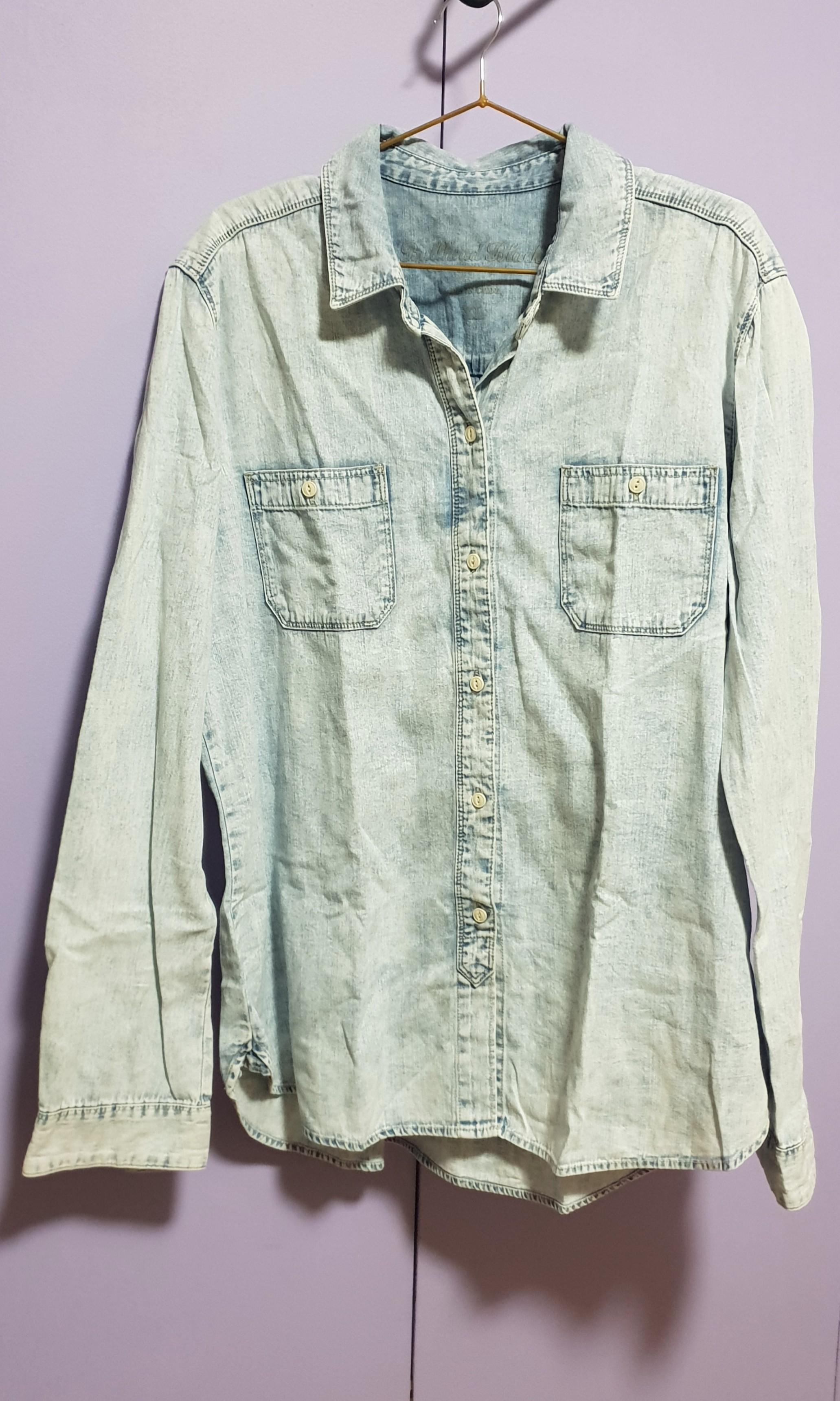 acid wash denim shirt womens