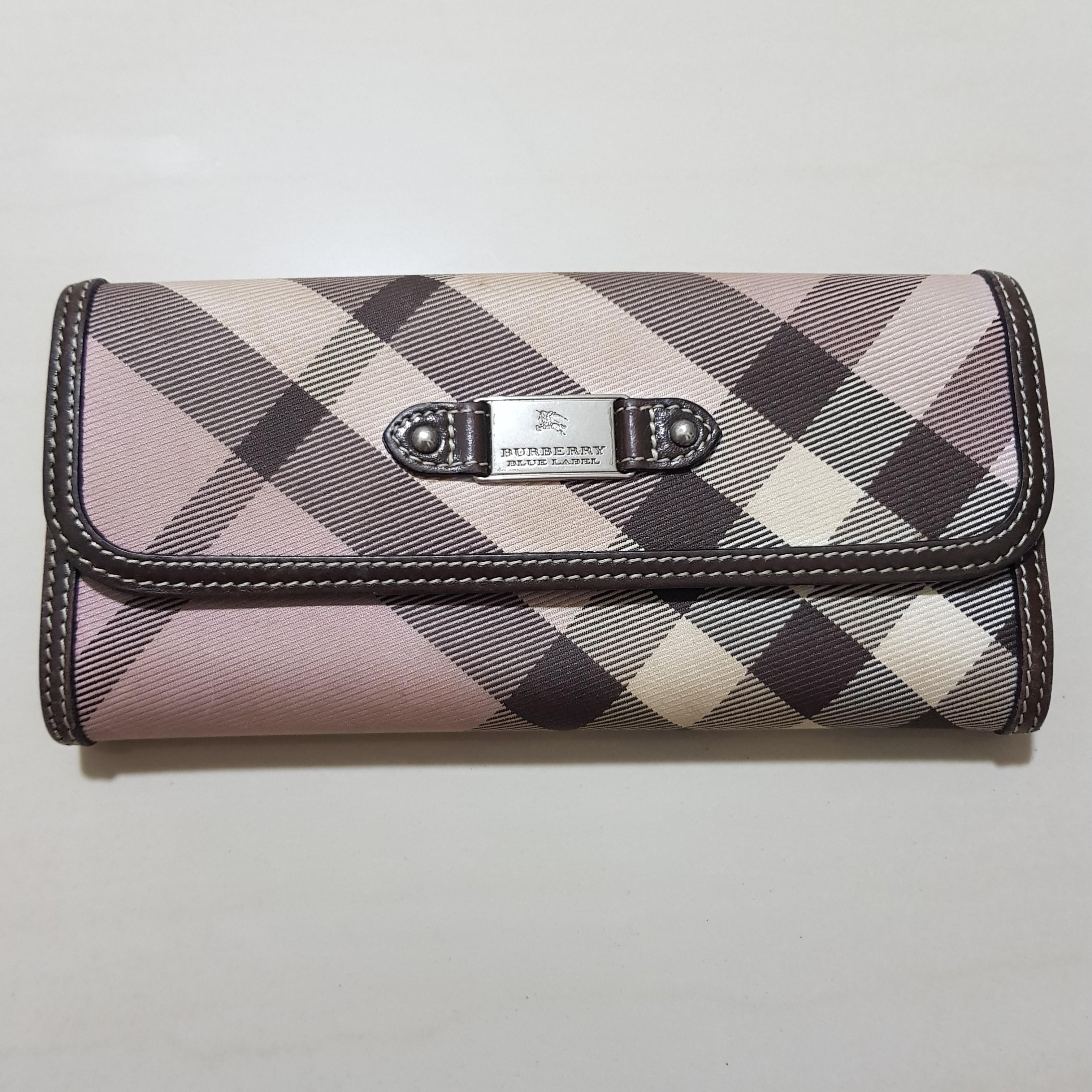 Burberry Blue Label Long Wallet, Luxury, Bags & Wallets on Carousell