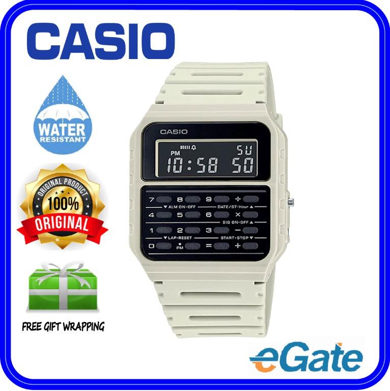 Casio Data Bank Ca 53wf 8b Digital Calculator Design Classic White Resin Band Original Casual Watch Ca 53wf Men S Fashion Watches On Carousell